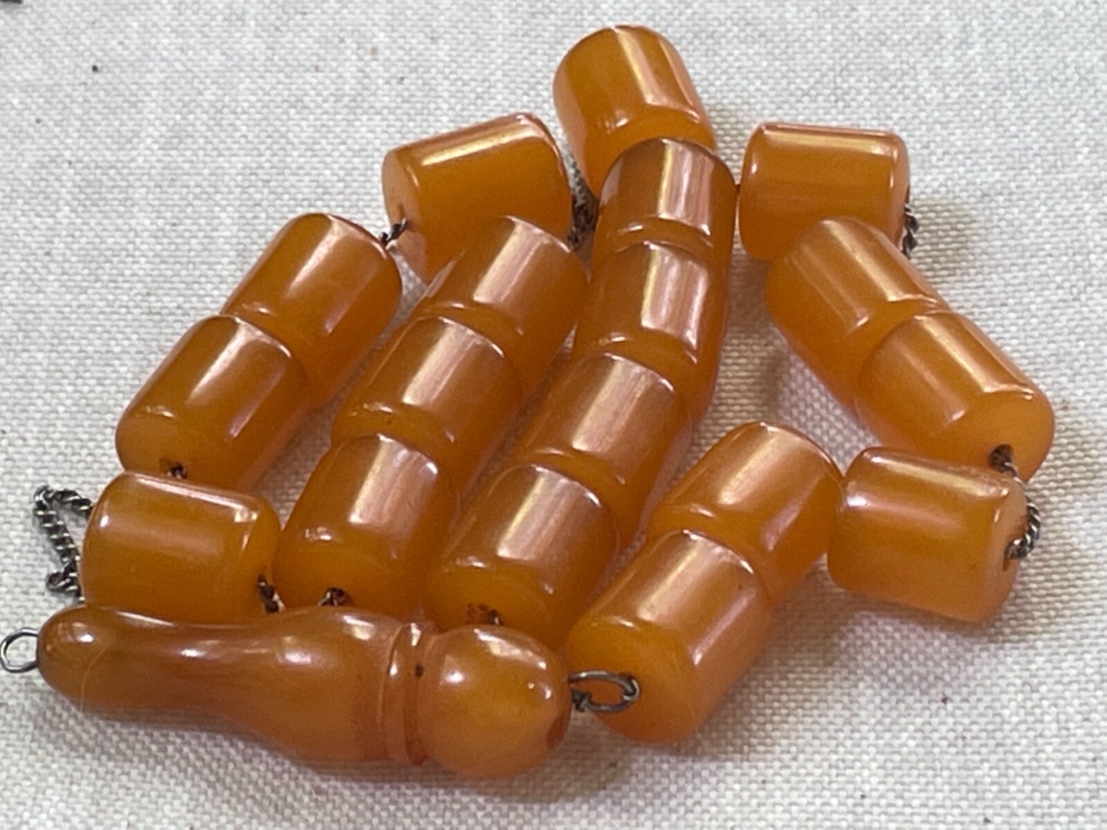 Old Islamic Bakelite Butterscotch Prayer Rosary Beads Tesbih Misbaha 39 grams