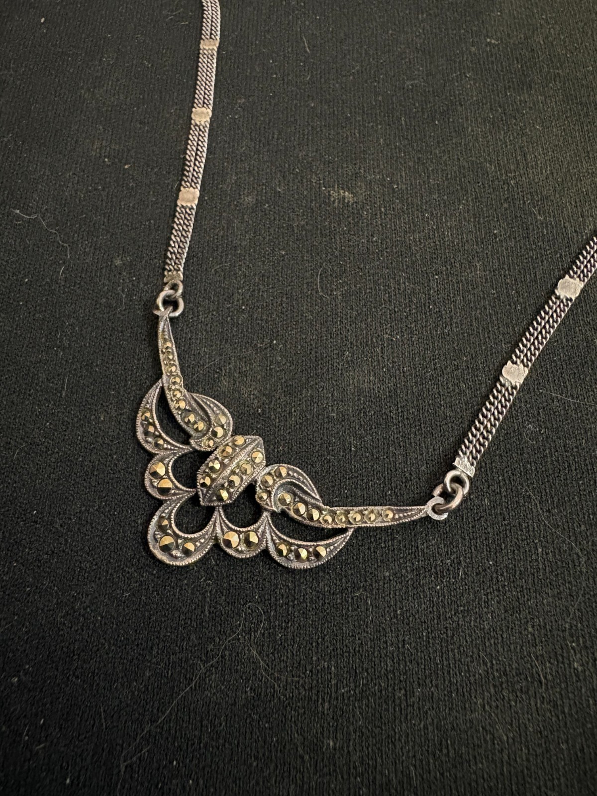 Vintage Art Deco Necklace Silver 925