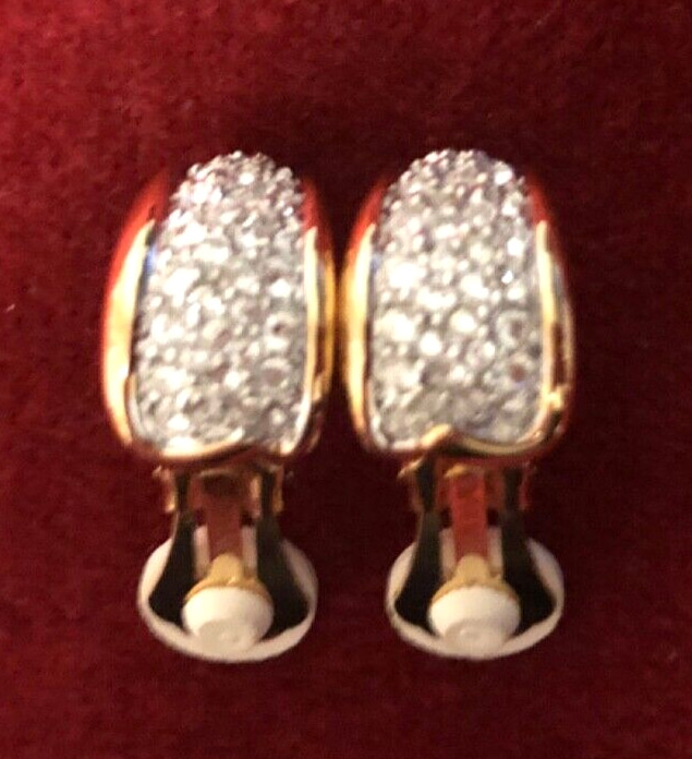 VTG SWAROVSKI Jeweler’s Collection Gold-Plated EARRINGS SWAN+SIGNATURE+COPYRIGHT
