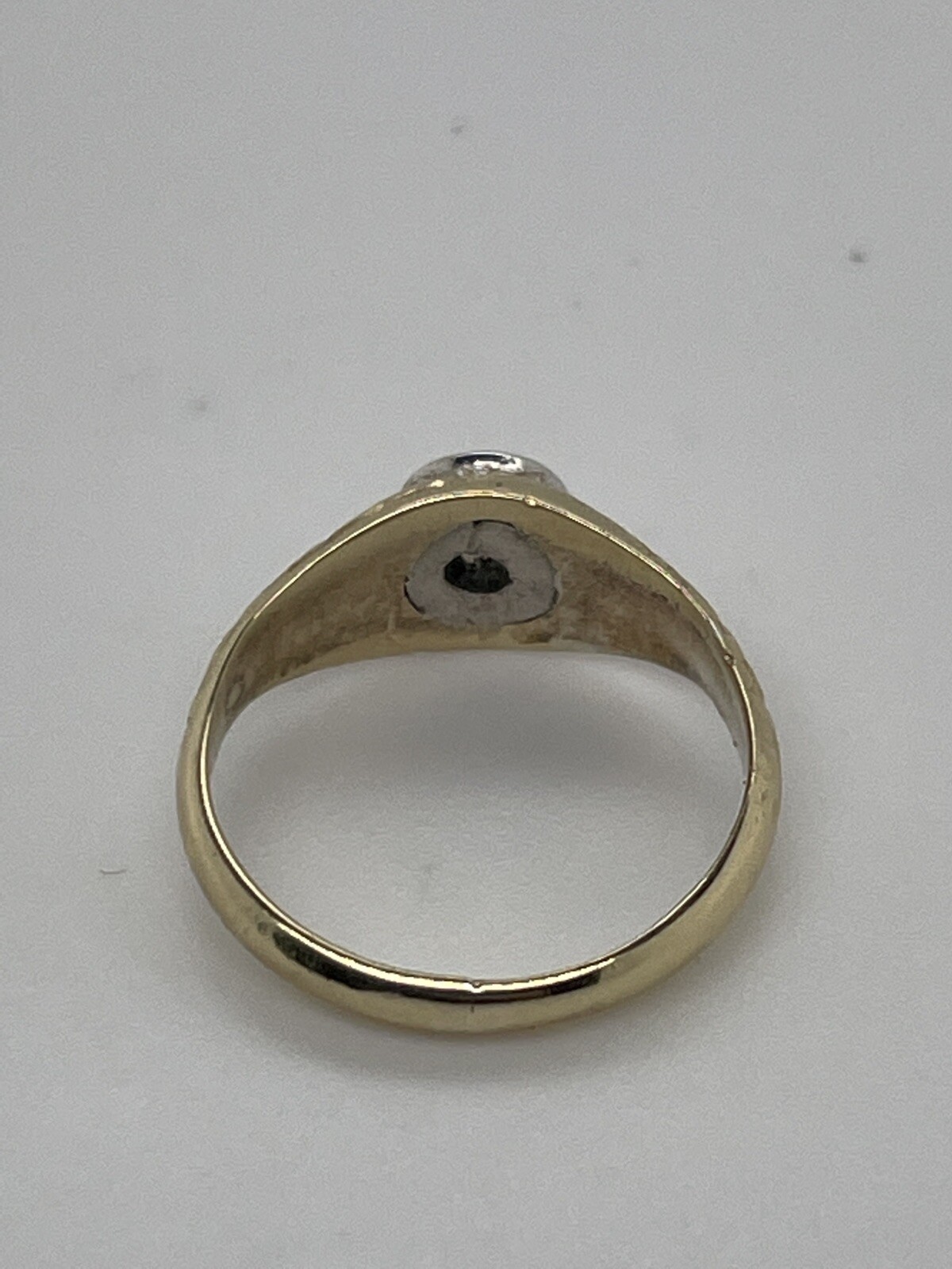 Vintage 14k Yellow Gold .06 Ct Rose Cut Diamond Baby Ring Size 1/2 – 1.4 Grams