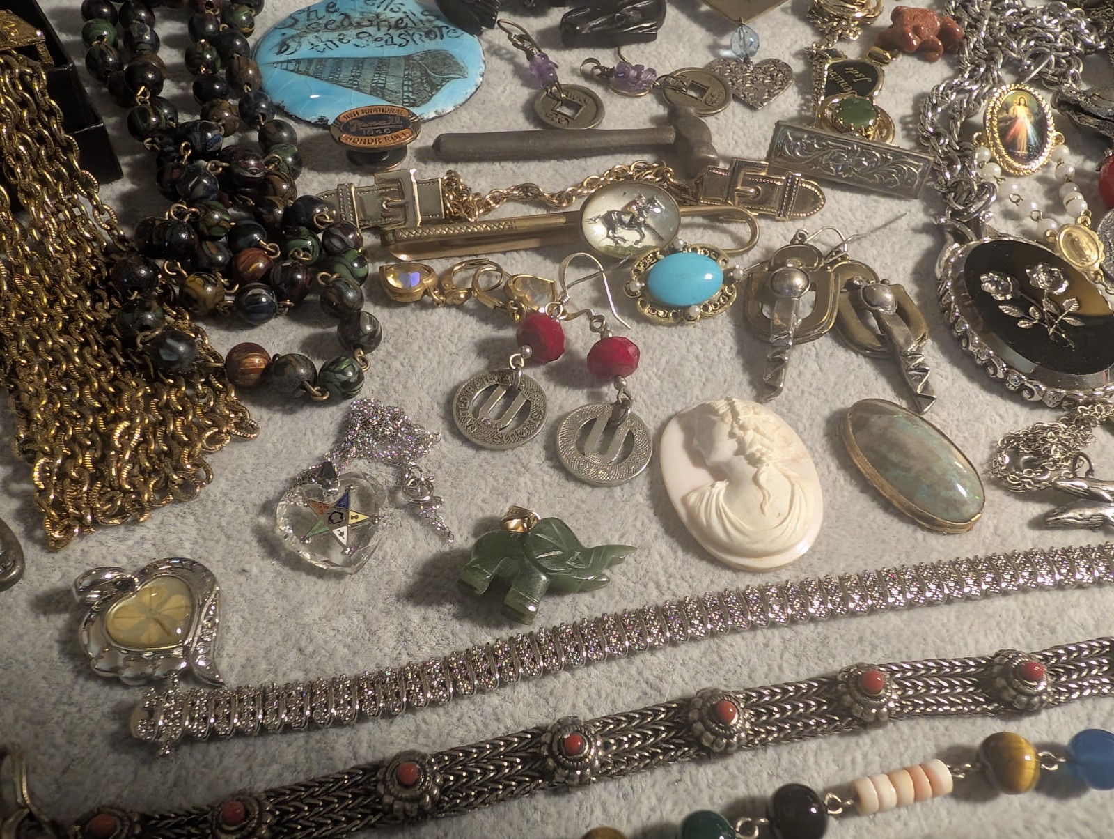 43 Vintage Unusual Wearable Collectible Craftable Jewelry & Nice Items Lot! 925