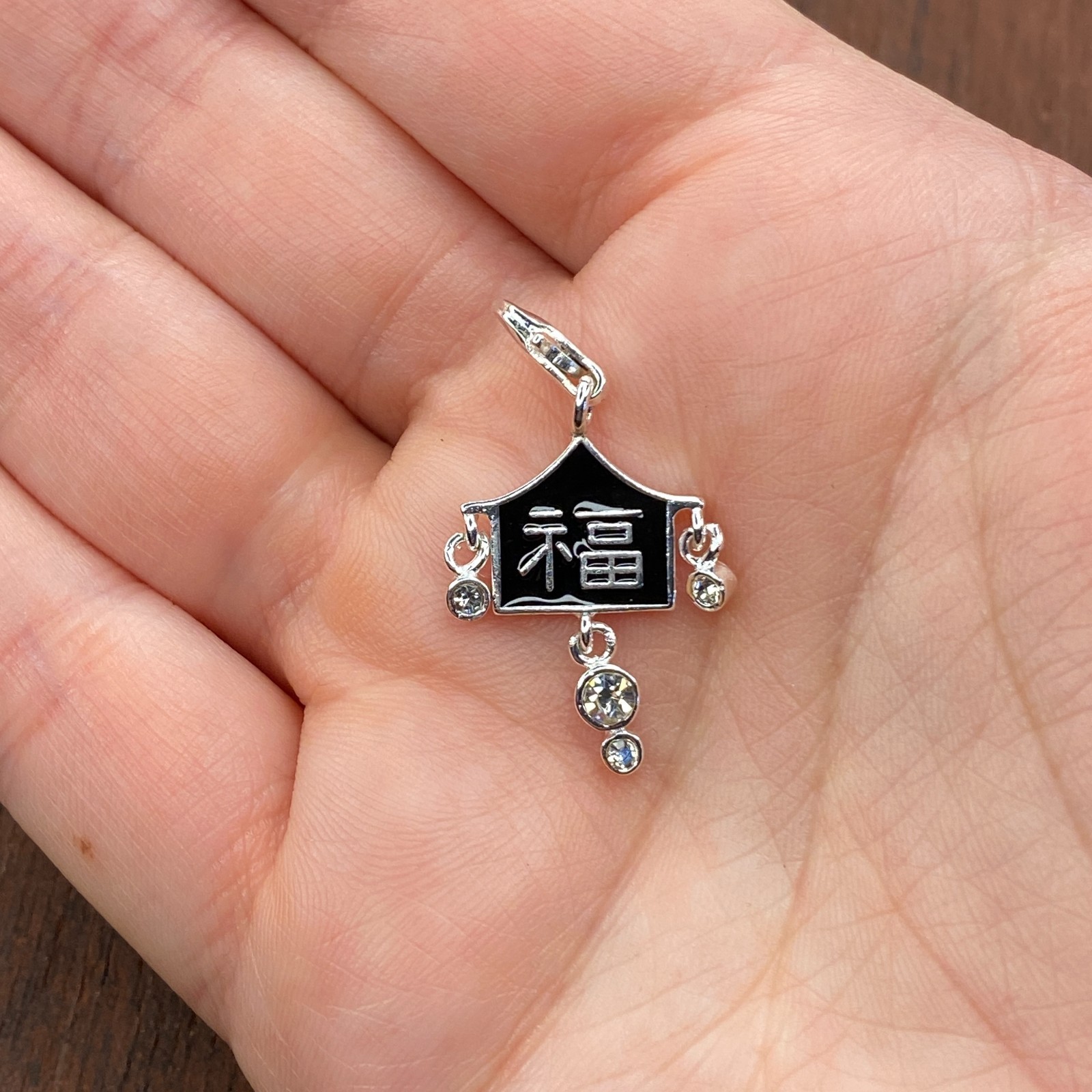 Vintage Thomas Sabo 925 Sterling Silver Enamel Blessings Good Luck Pendant Charm