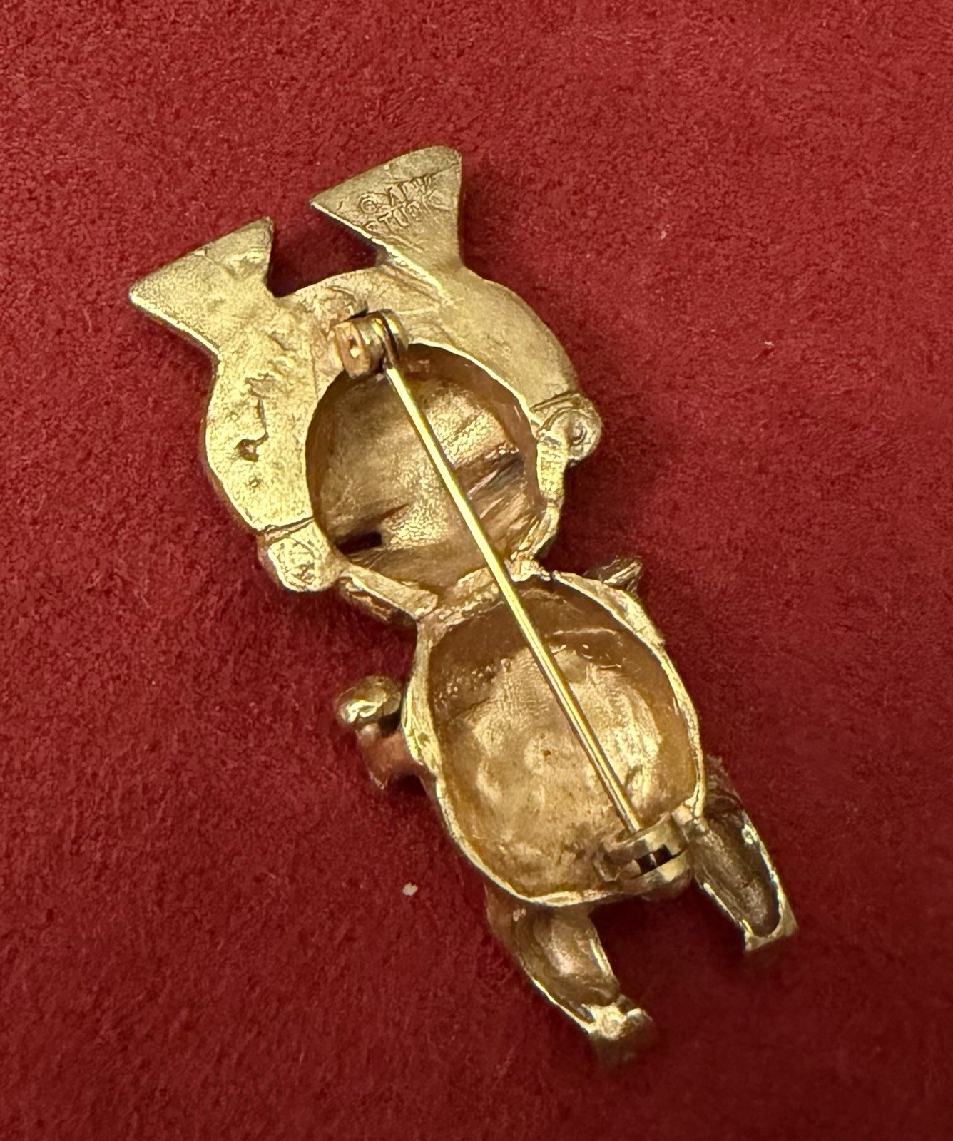 Vtg ALVA Museum Reproduction Pre Colombian Aztec Mayan Style Gold Tone Pin