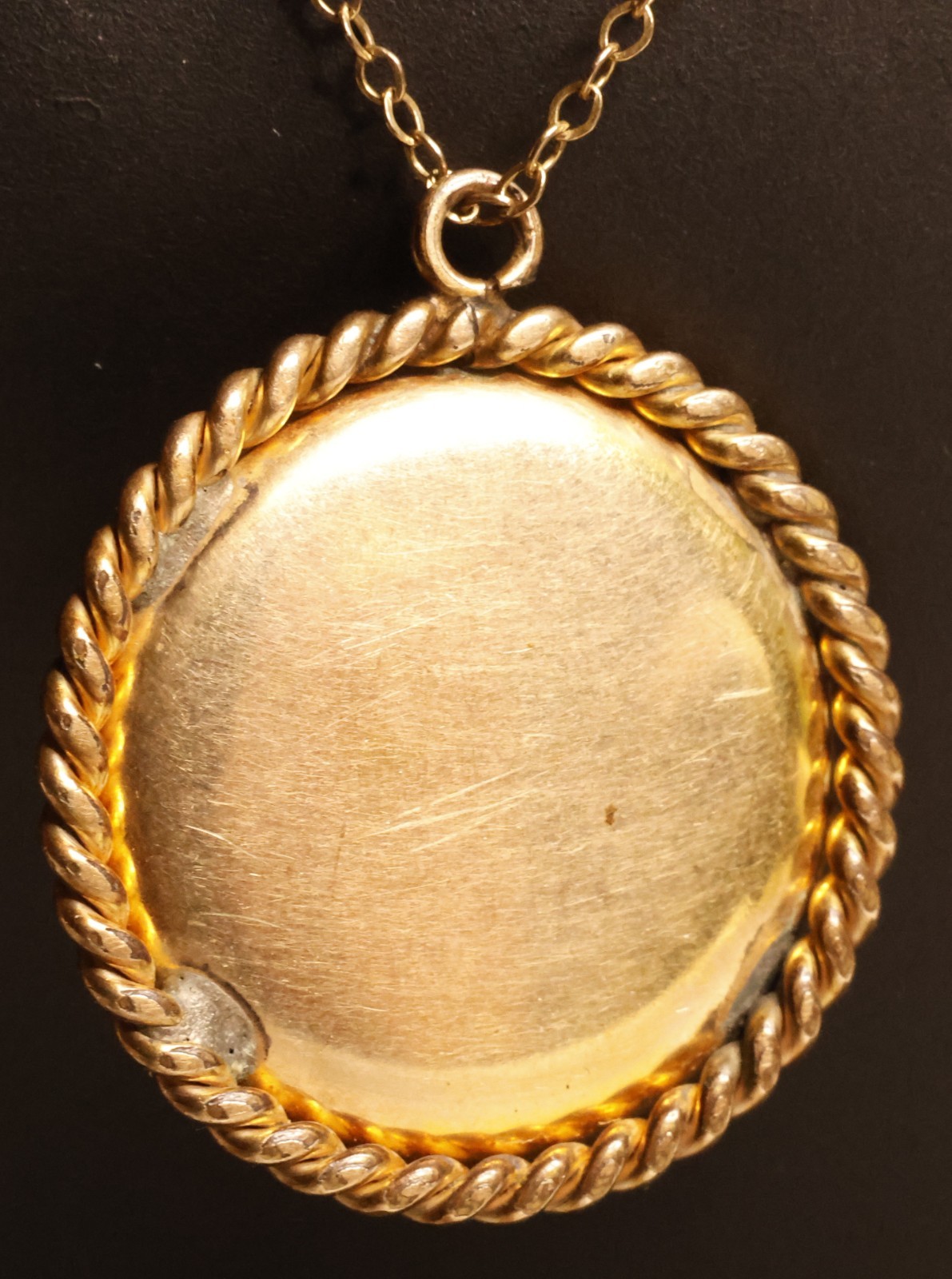 Vtg Durocharm US Red White & Blue Eagle Sweetheart Locket w/chain Gold Filled