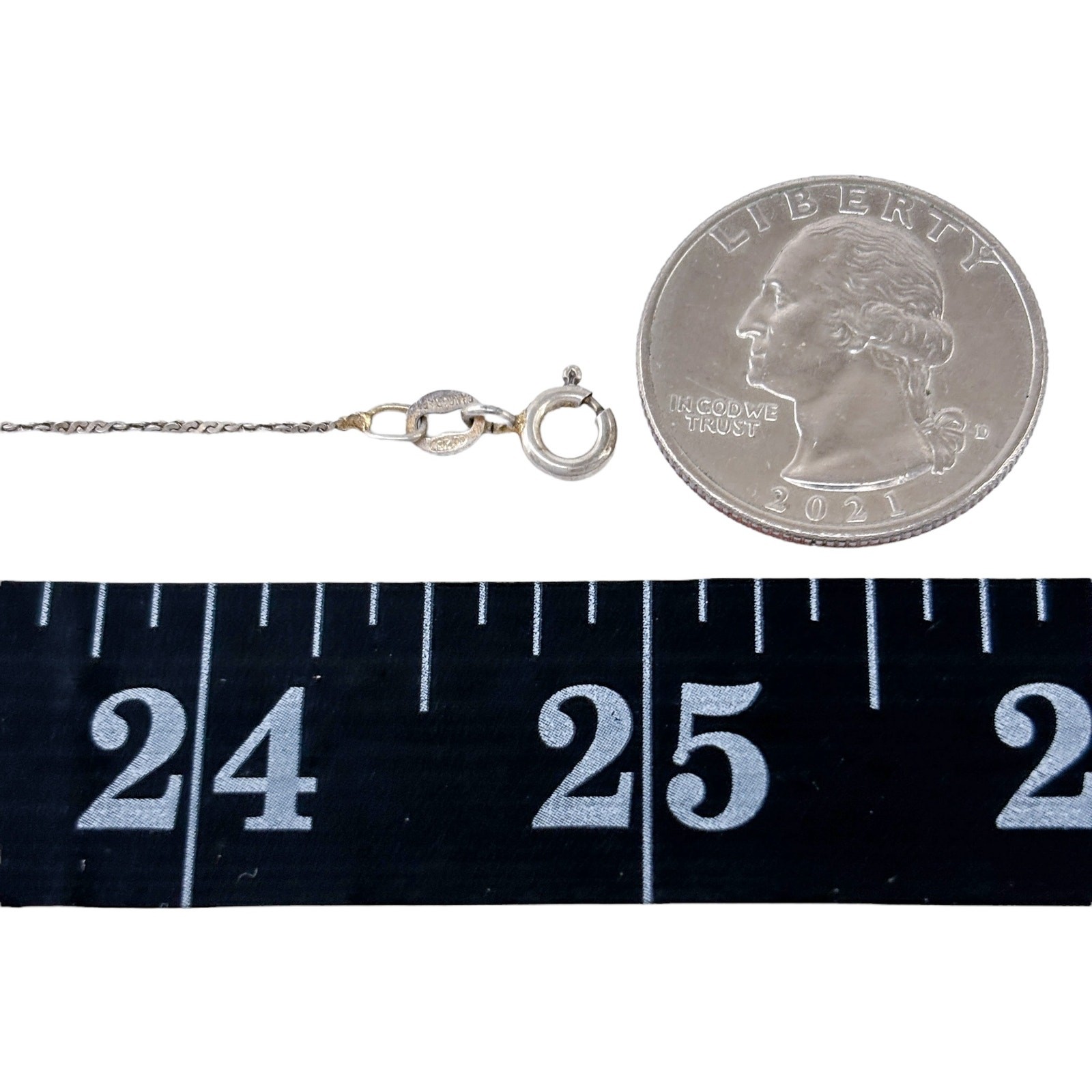 Danecraft Serpentine Link Chain Necklace | Vintage Sterling Silver 925 | 25″
