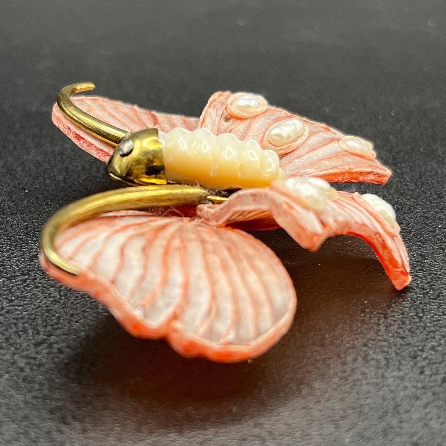 Fabrice Paris Large Butterfly Brooch – Acetate, MOP & Baroque Pearls