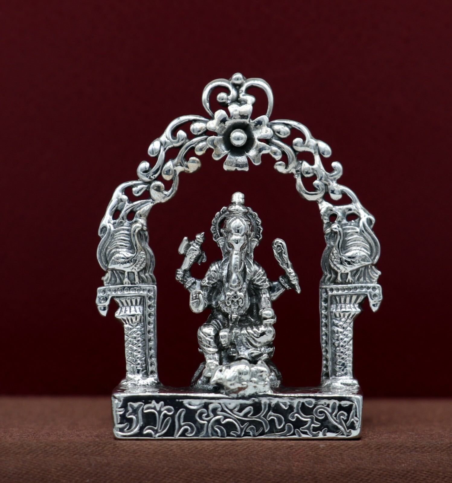 925 pure silver Lord Ganesha statue, figurine, puja article home temple art01