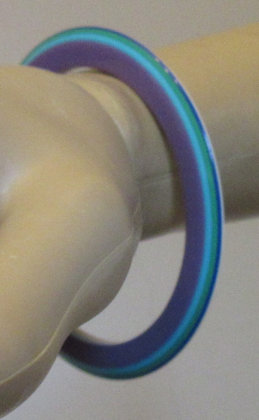 Vintage Multicolor Layered Laminated Bangle cellulose acetate plastic 6.5″ small