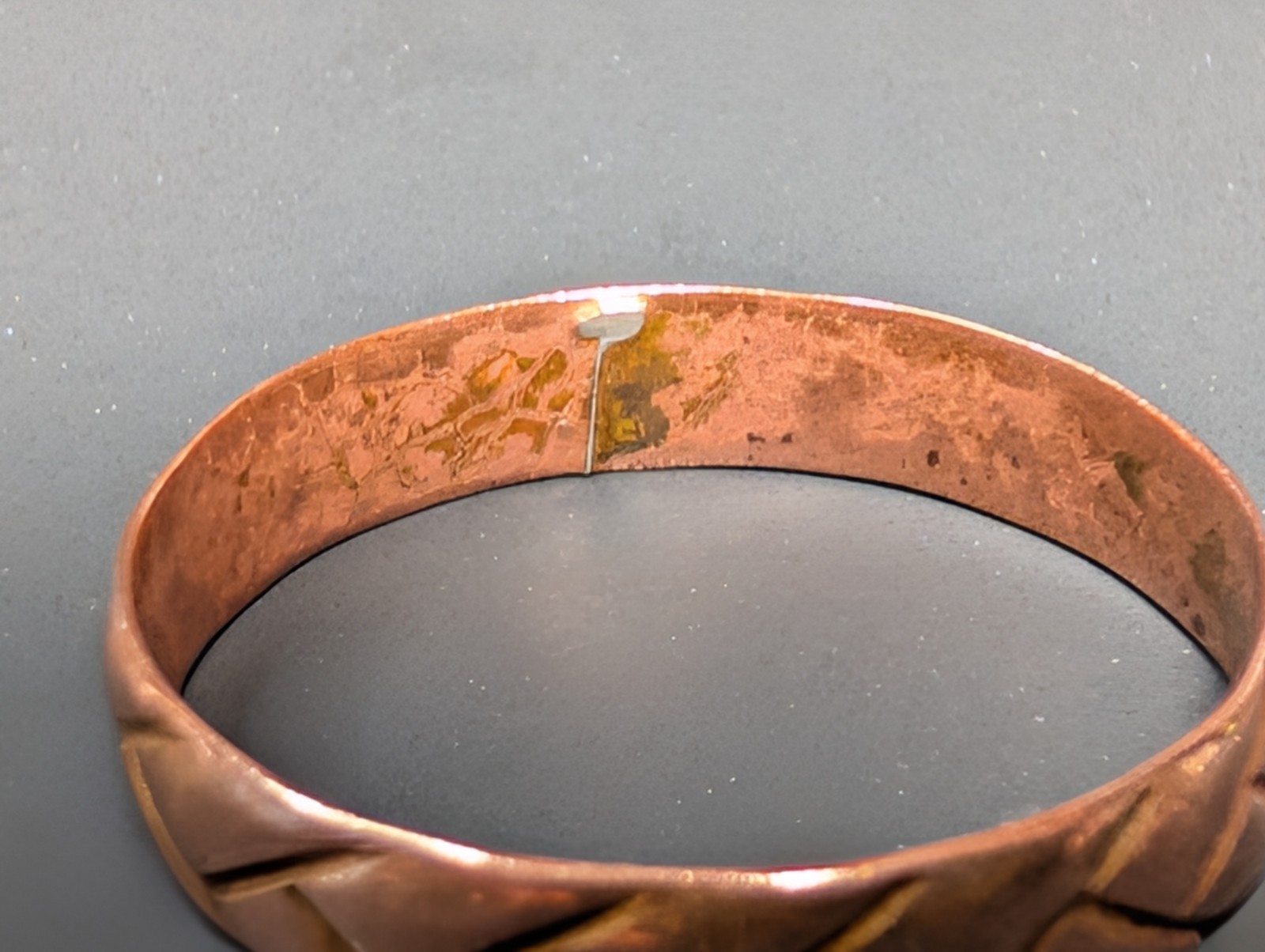 Vintage Braided Copper Band Ring 4 mm Size 11.5
