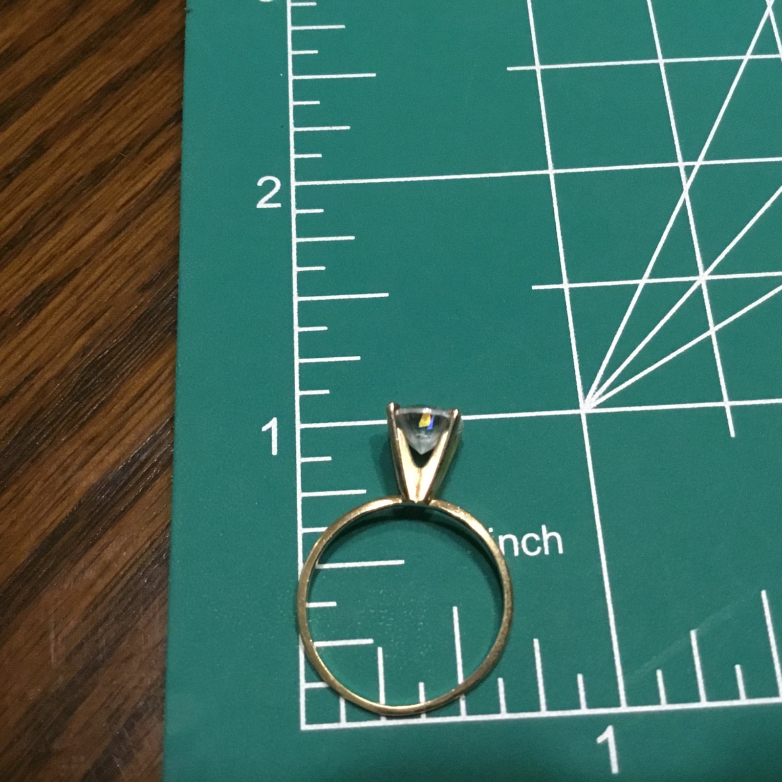 14K Gold Round Cut Solitaire CZ Dainty yet impressive Engagement/ Promise Ring