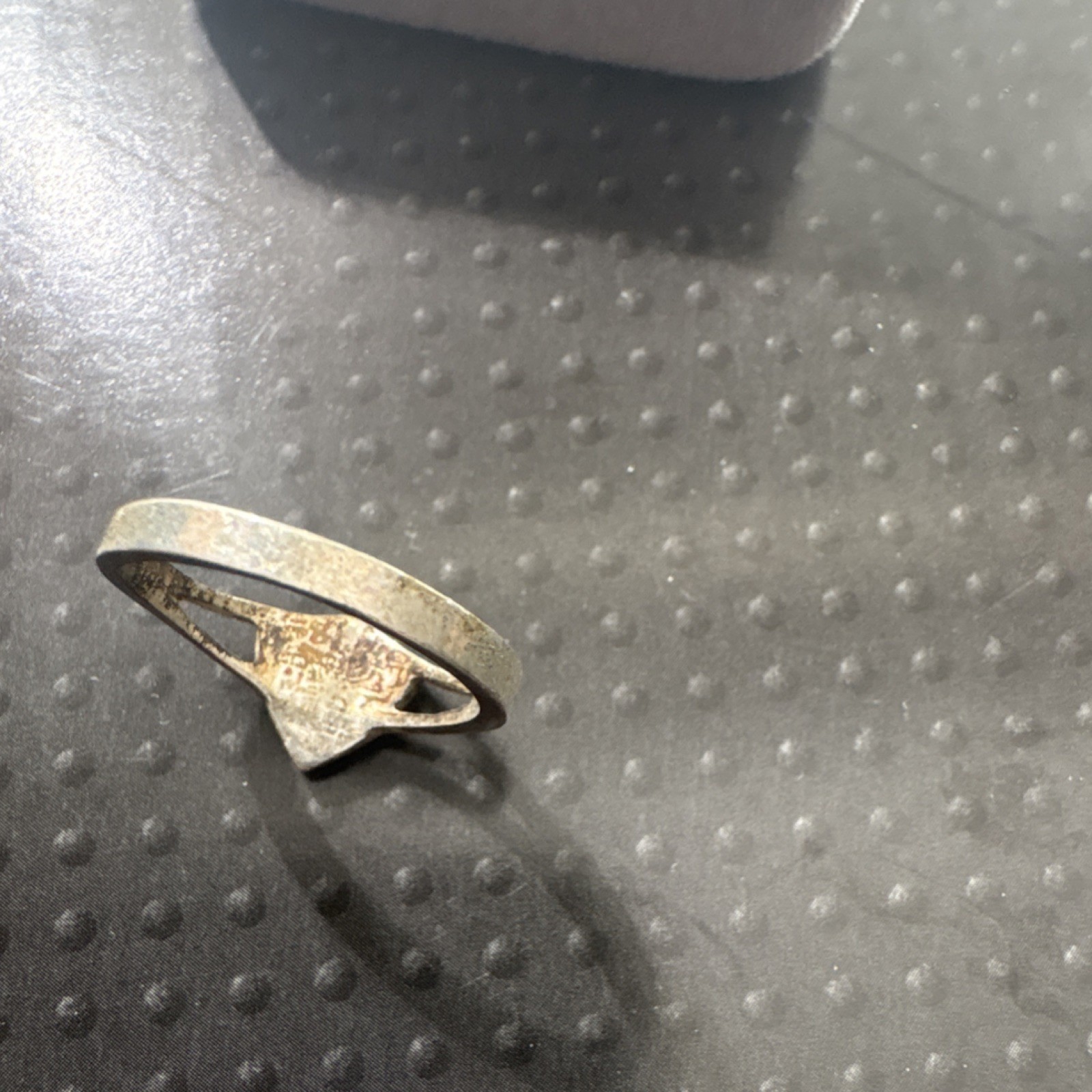 Vintage Silver Shield Signet Ring Monogram Design No Stone Stylish Jewelry