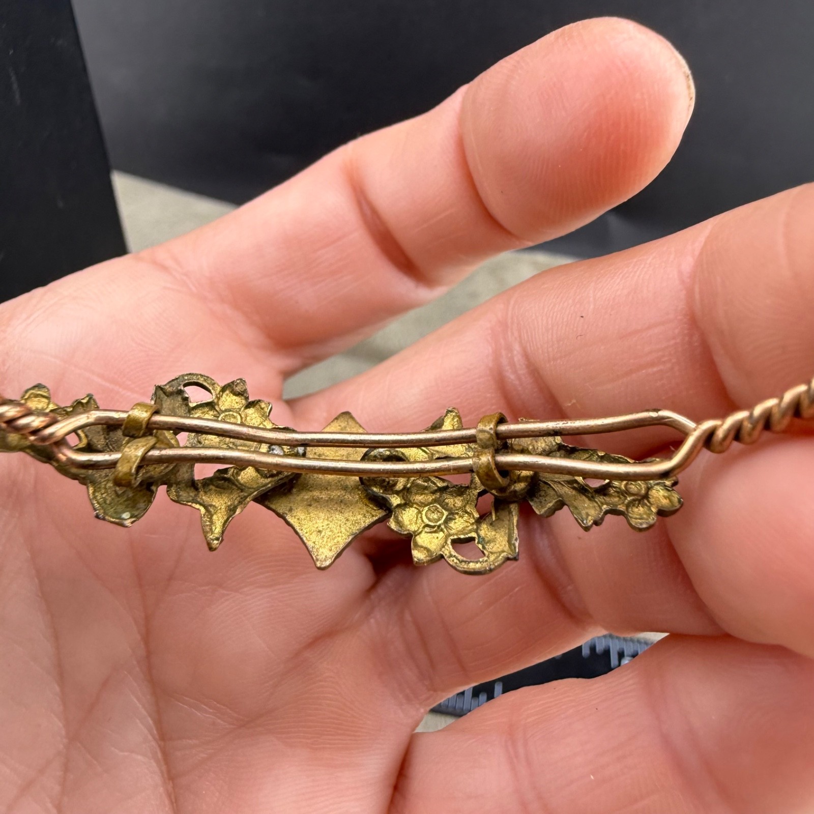 Vintage Gold Filled Engraved Bracelet 6.5”