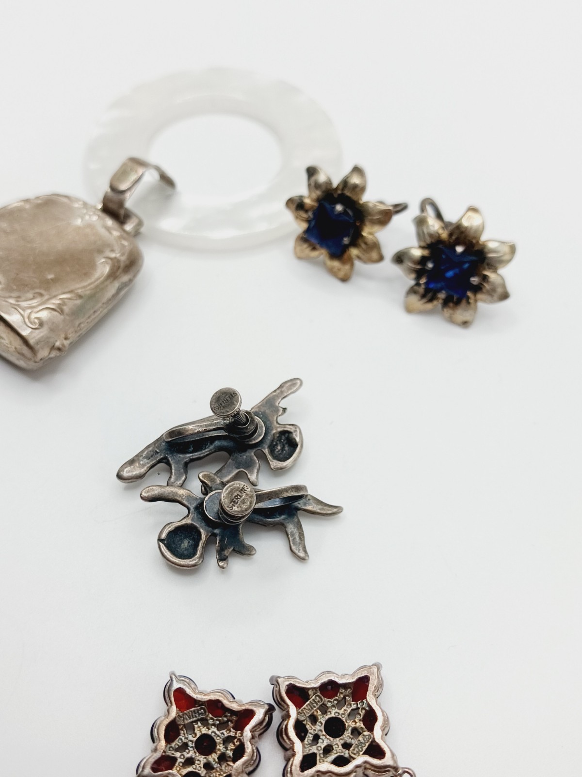 Lot Vintage Sterling Silver Jewelry for Repair cherub flower rattle webster 25g
