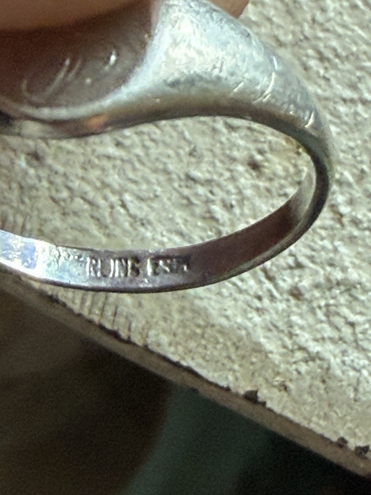 Vintage .925 Hallmarked Sterling Signet Ring Monogram “G” Size 3.75/4