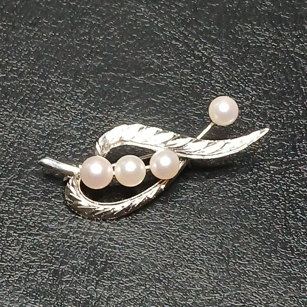 Vintage STERLING 925 Pin Brooch Faux Pearl. 11-786