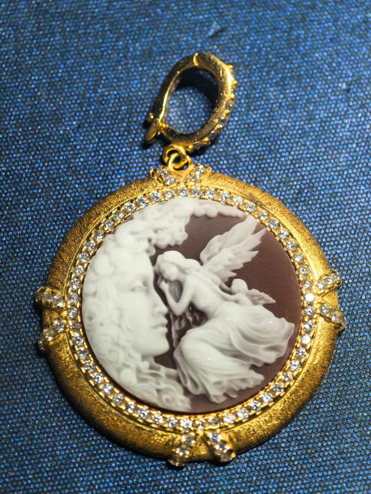 925 sterling silver red Agate Cameo vintage jewelry Pendant estate jewelry
