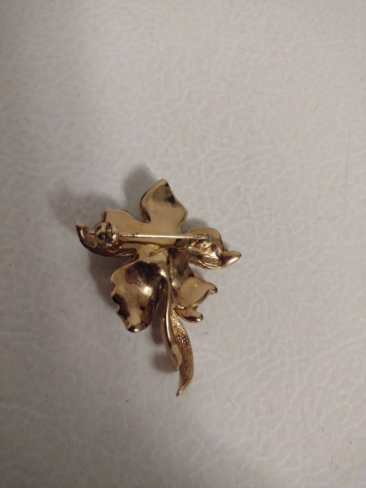 A&S Atwood Sawyer Great Britain Flower Brooch Jewelry Rare Vtg 1940s Gold Plated