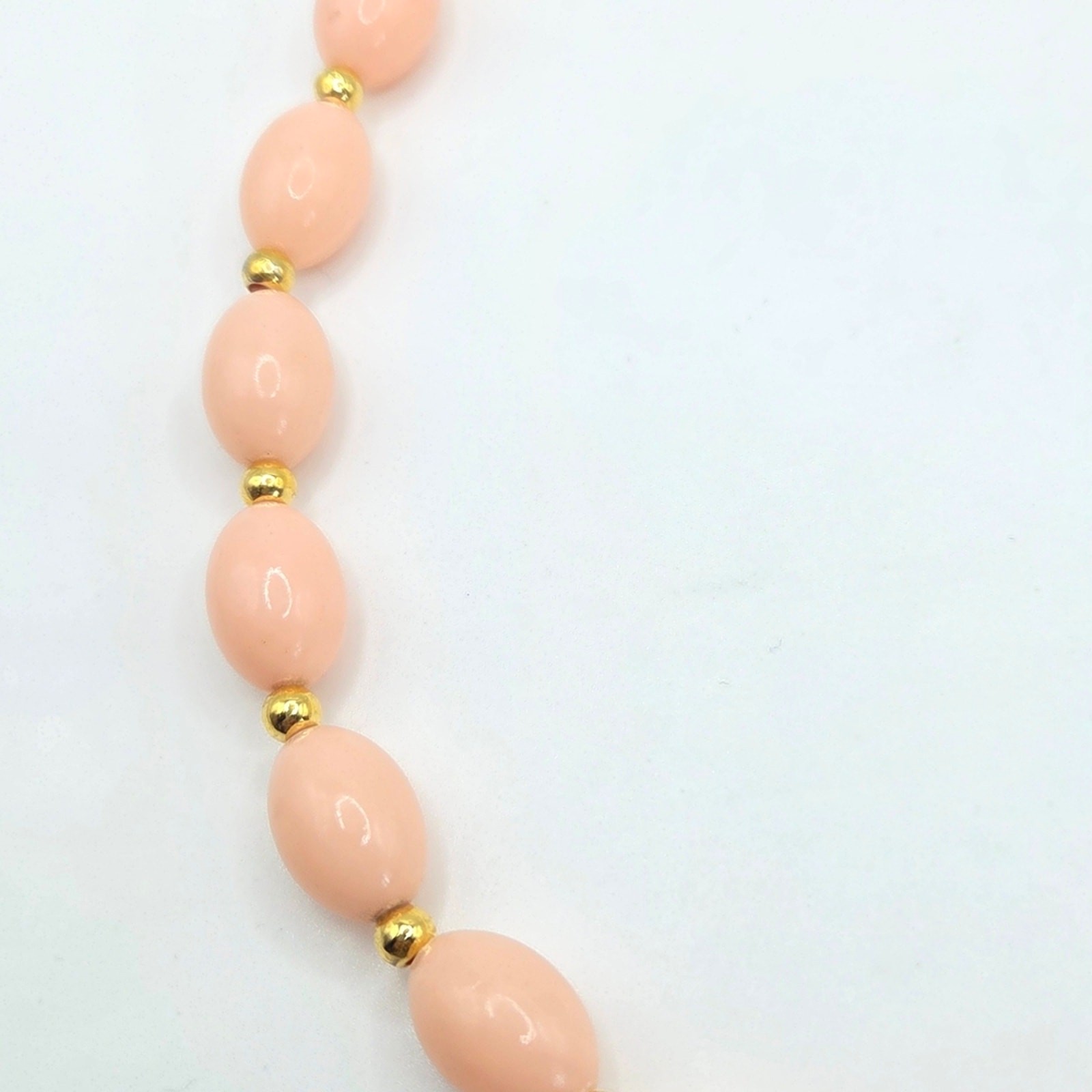 Vintage Pink and Gold Beaded Necklace