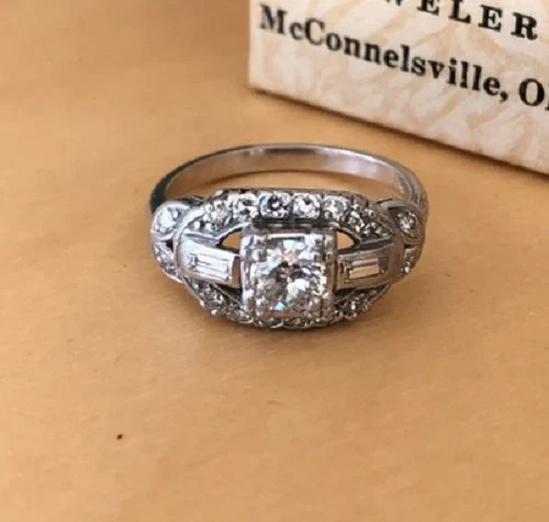 Fine Bright Old European Cut Moissanite Wedding Women’s Fine Ring 925 Sliver