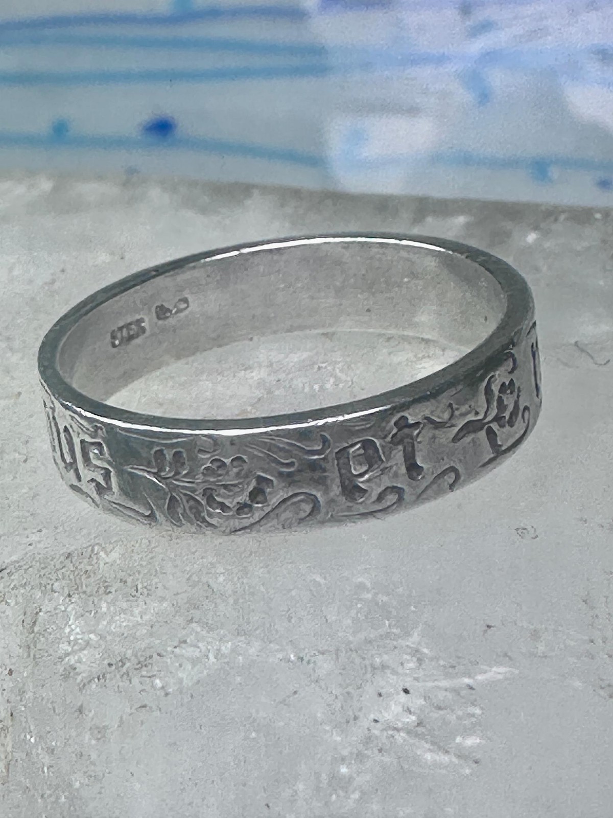 You and No Other Ring vintage love band Valentine size 9.75 sterling silver wome