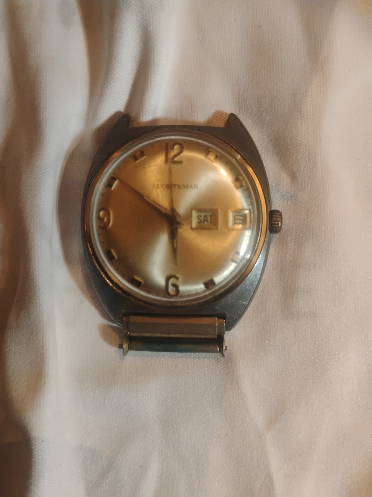 Vintage Elgin Sportsman Automatic Day Date Watch In Working Condition