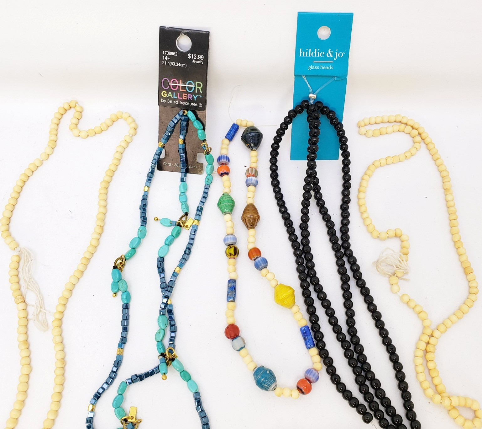 Glass Bead Necklaces Lot Hildie & Jo and Other Beads Plus FREE Beads