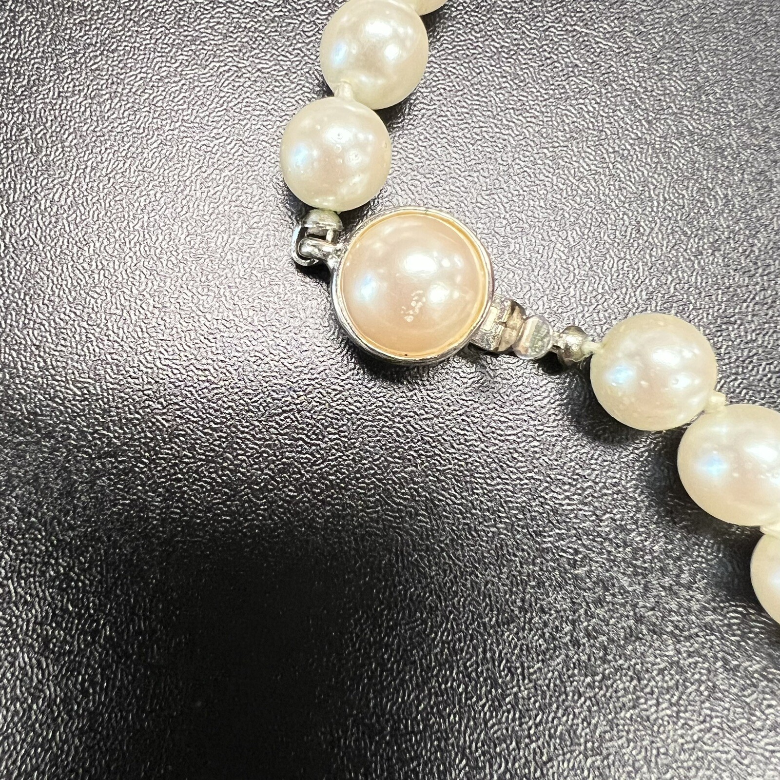 Vintage Carolee Mid Century Double Knotted Signed “Jackie O” Necklace Faux Pearl
