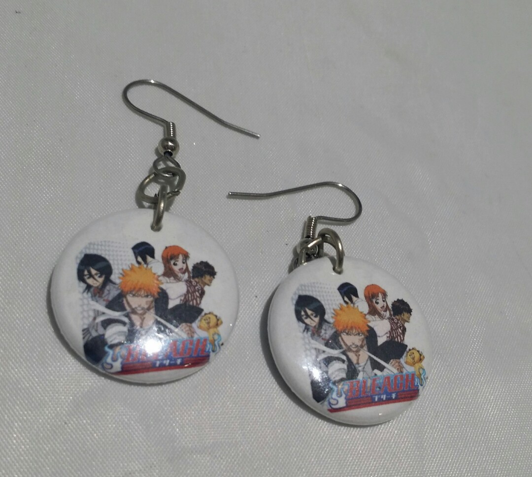 Manga Anime Bleach Button French Hook Pierced Earrings