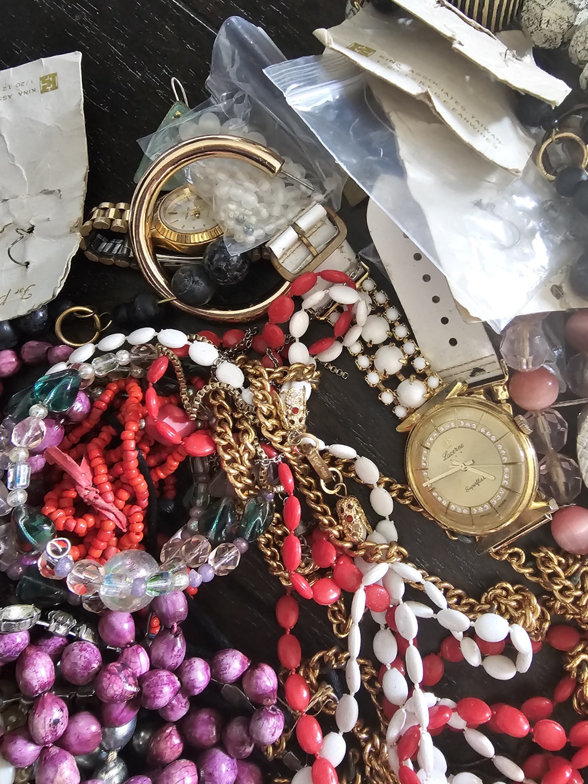 3LB 9OZ Lot of Unsearched Jewelry Repair Craft Wear Lot