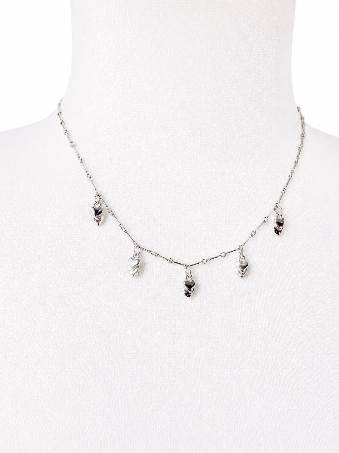 VTG 1990s Yves Saint Laurent YSL Heart Charm Necklace Stackable NWT