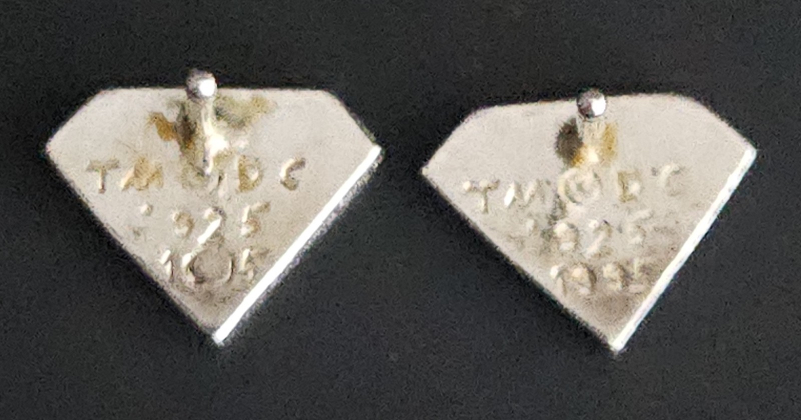 Sterling 925 Superman Earrings “S” Shield Logo Vintage 1995 T.M. D.C. Comics