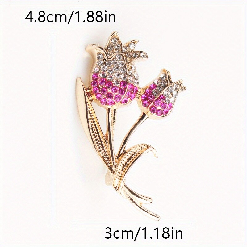 Temperament High-end Elegance Tulips Simple and Delicate Brooches Accessories