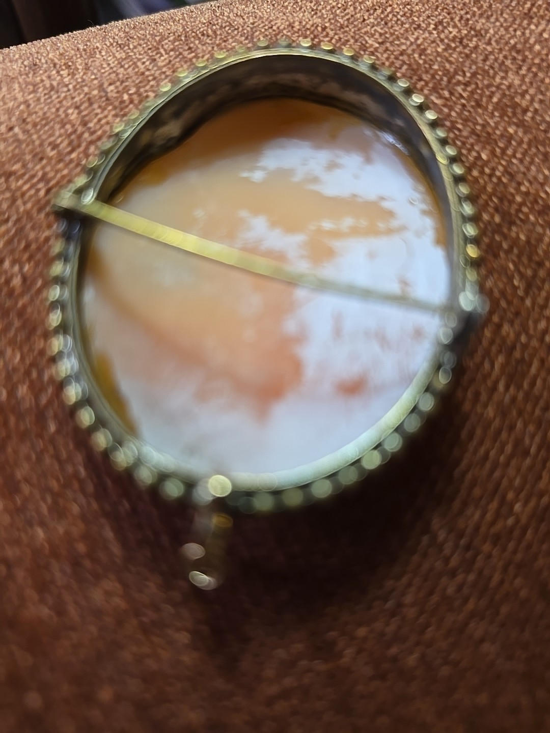 Vintage Shell Cameo Brooch Pendant