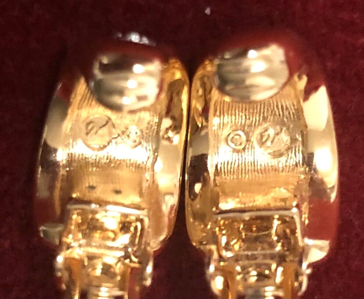 VTG SWAROVSKI Jeweler’s Collection Gold-Plated EARRINGS SWAN+SIGNATURE+COPYRIGHT