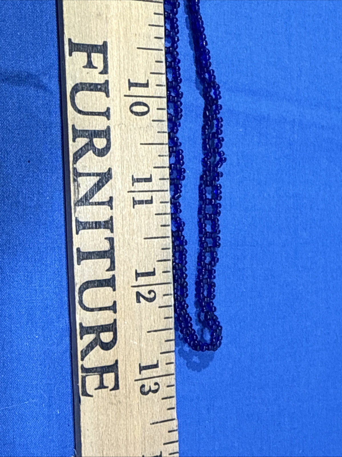 Set Of 2 Vintage Beaded Necklaces Floral, Blue, BOHO Hippie