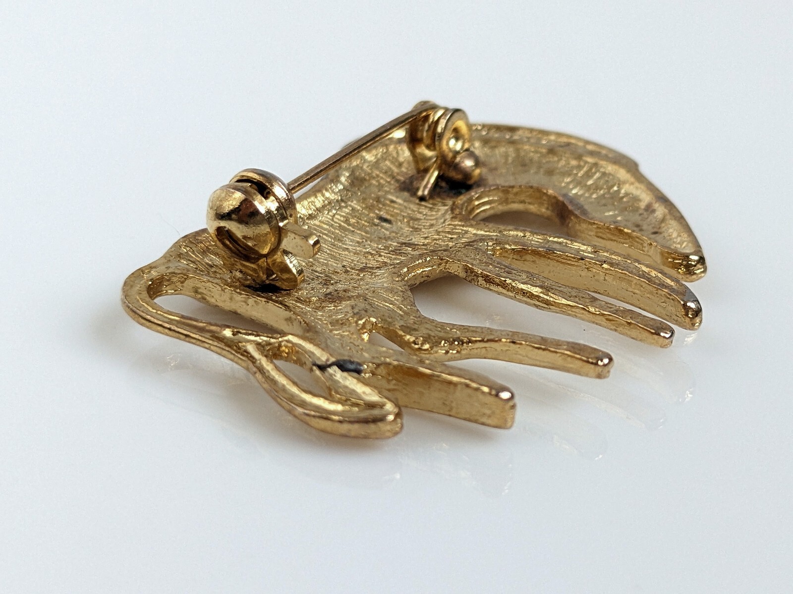 VTG Brooch Goldtoned Zebra 1.5 Inches Wide Very Good Condition