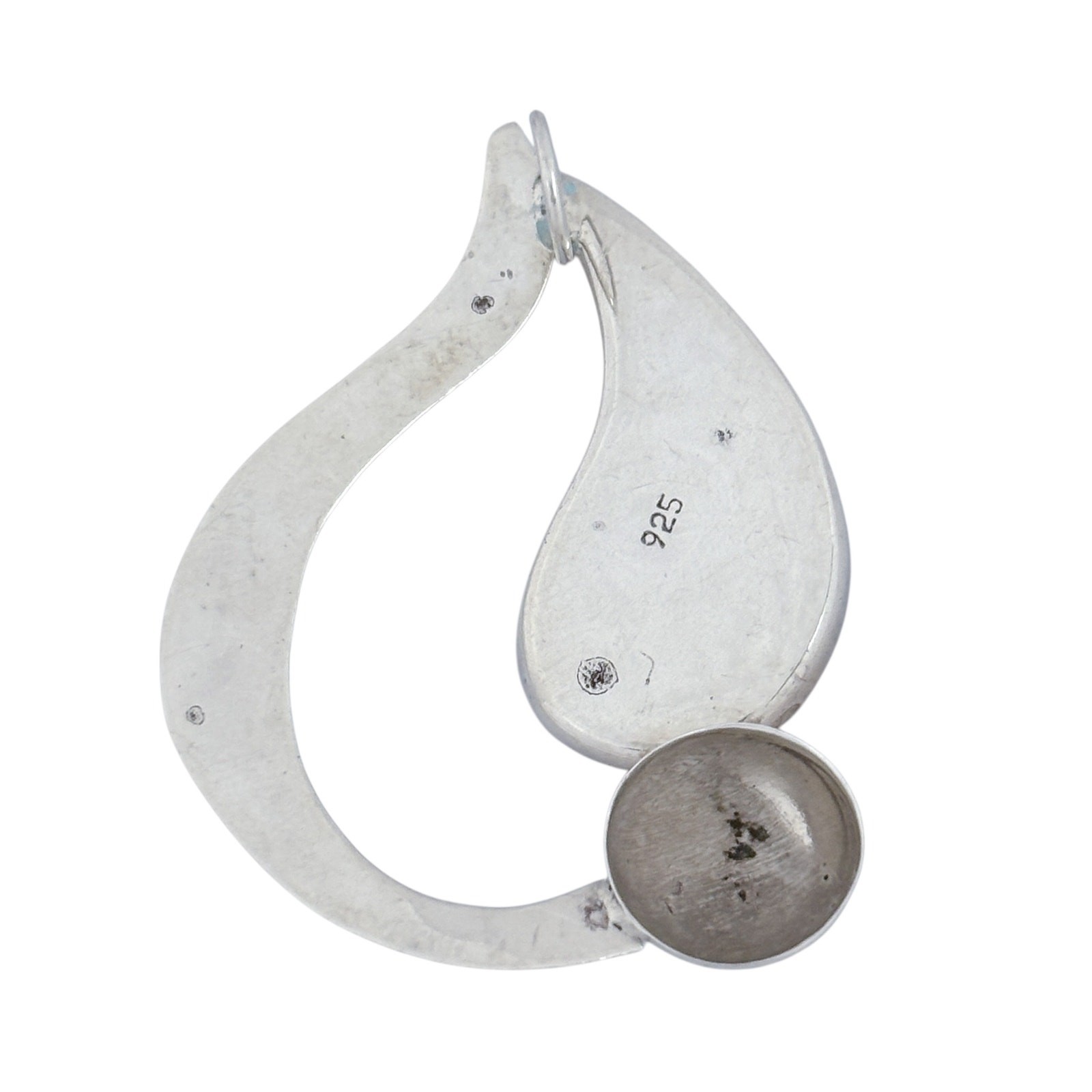 Red Enamel Abstract Pendant | Vintage Sterling Silver 925