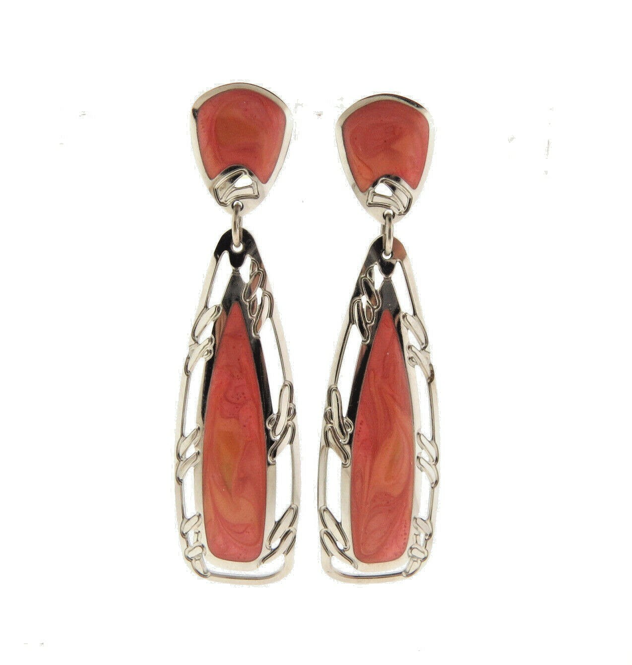Berebi Enamel Dangle Earrings Gold tone