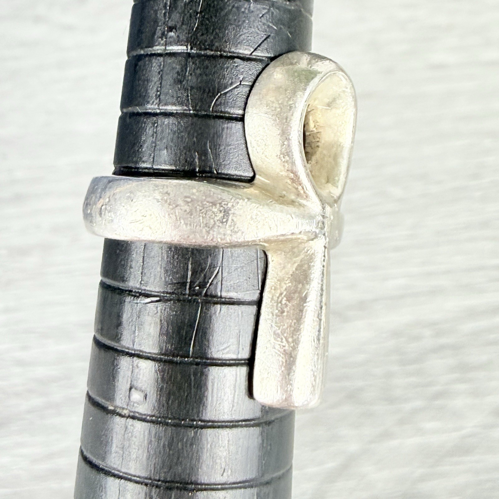 Vintage Sterling Silver Mexico Modernist Nile Cross Ankh Key of Life Ring 5.5