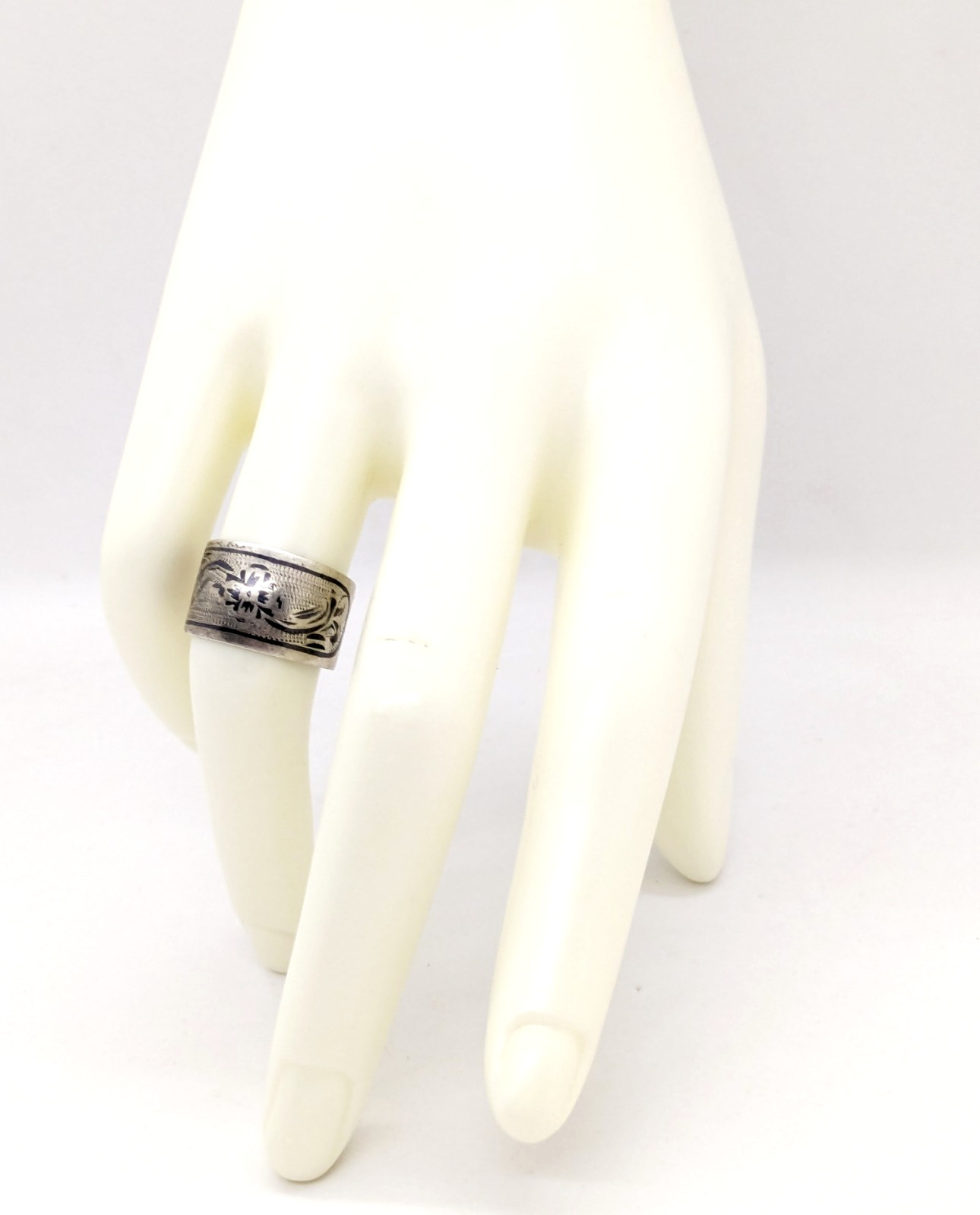 Vintage RING KUBACHI Silver⭐️916 stamp Star ussr with Blackening-size: 6.5US #13