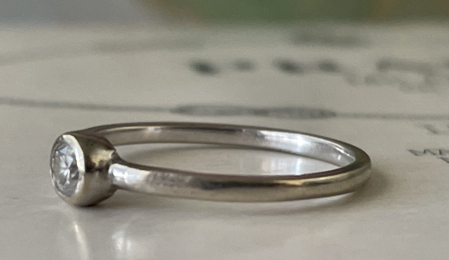 Simple Stackable Petite 14K Gold CID Clyde Duneier Ring Sz 6.5 and 1.38 g