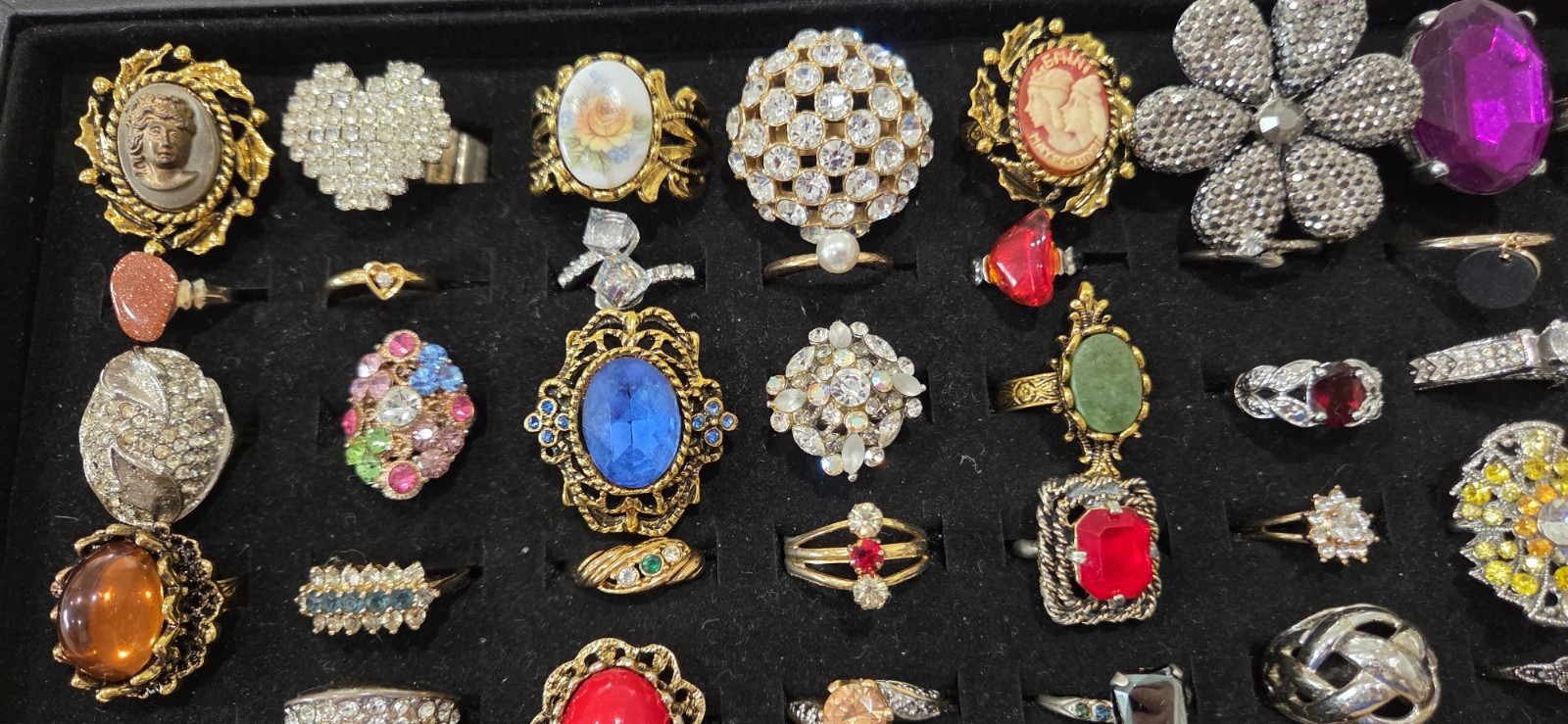 Vintage Mod Ring Lot Of 100. 23 Signed Kate Spade N.Y Avon Sterling Vendome