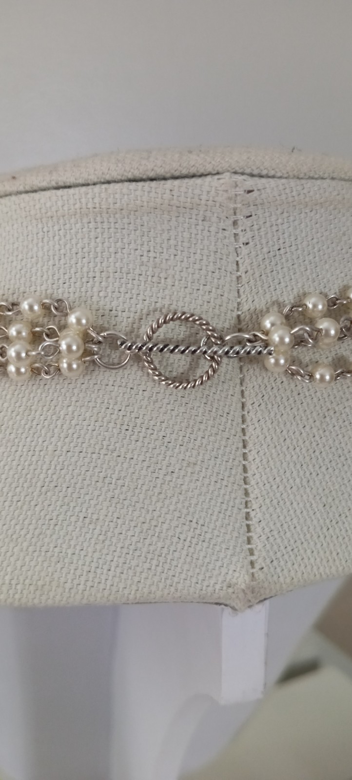 VSA Virgins Saints & Angels San Benito Magdalena Pearl Rosary Necklace