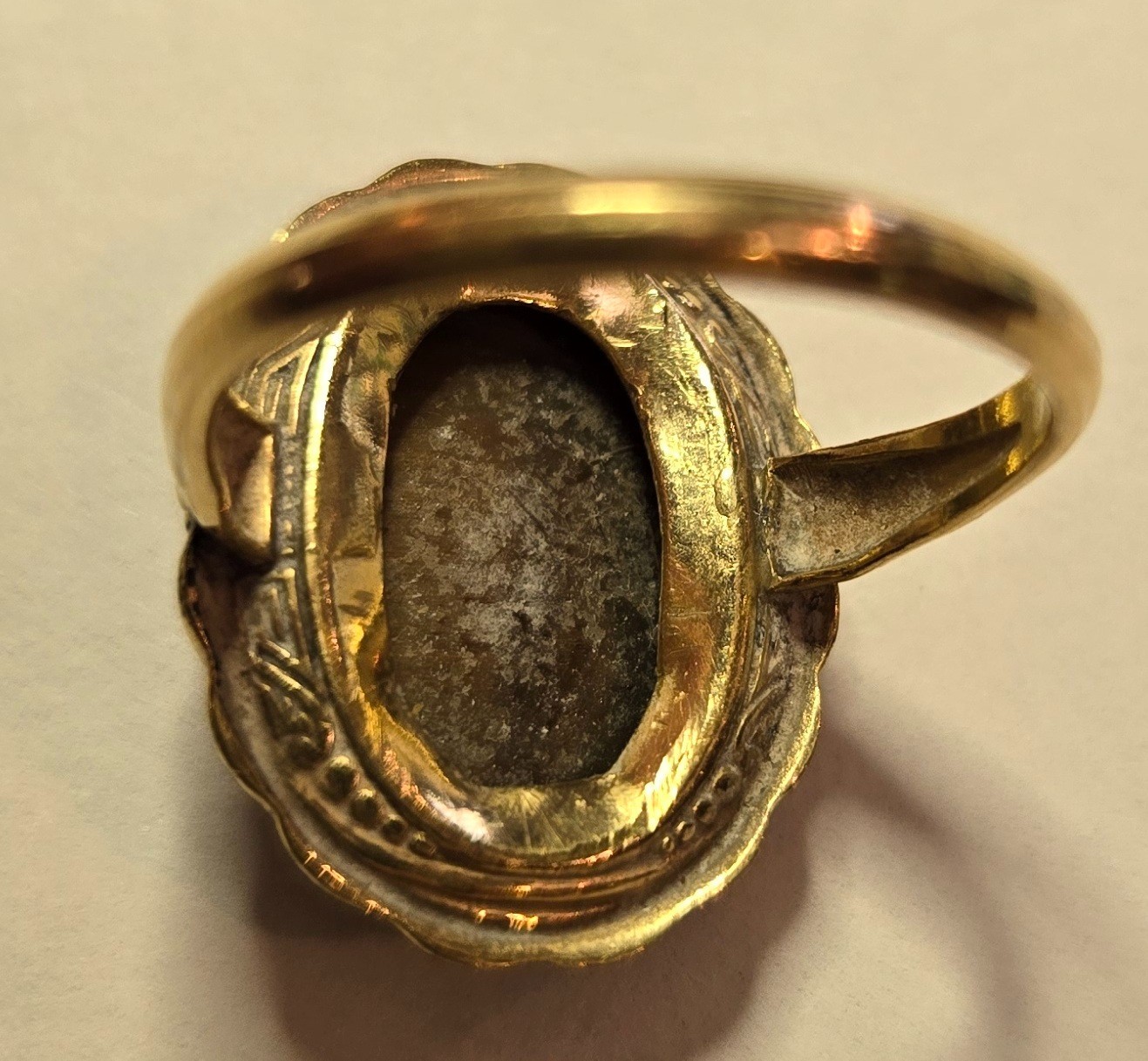 Vintage Signed Tiger’s Eye 10K Gold Ring made by Clark & Coombs, late 1950’s