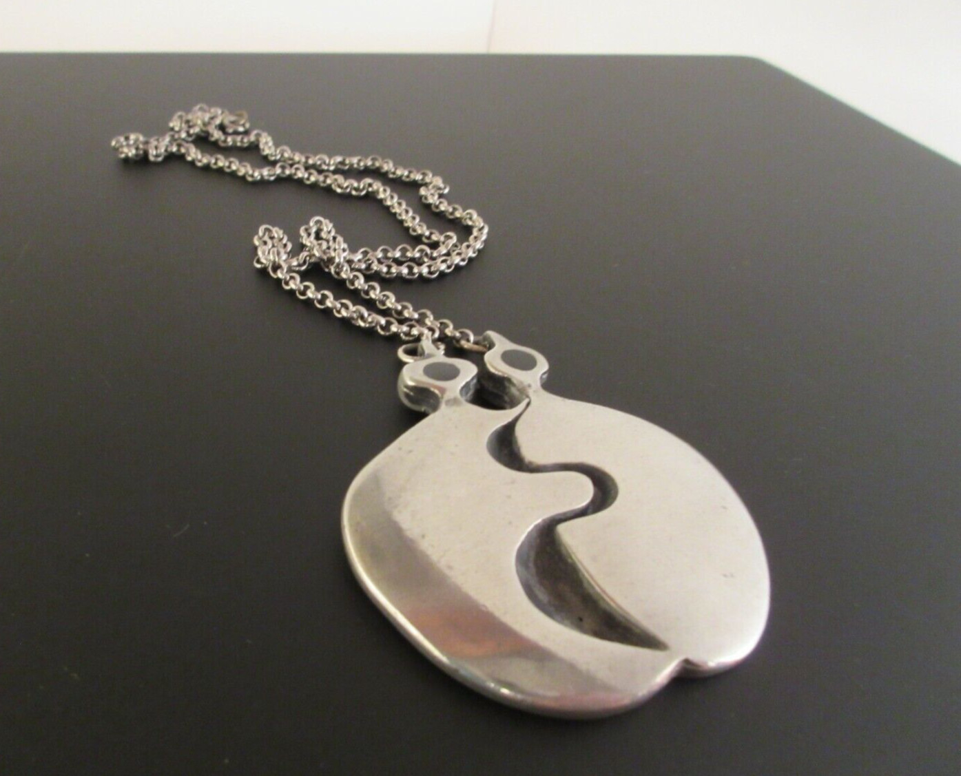 Rare Eivind Hillestad Norway signed EH Modernist 1960s Statement Necklace 24″