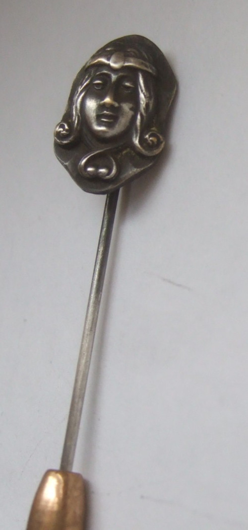 Vintage Stickpin Girl’s Face Estate Jewelry