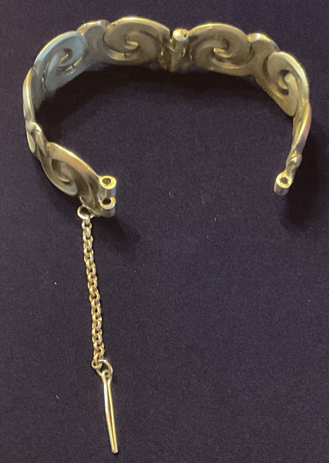 VTG Pewter Norway Bracelet Cuff Eivind Hillestad EH Modernist MCM Mid Century