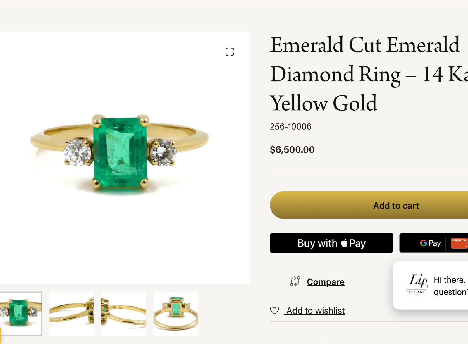 VINTAGE 14K Gold Natural Zambian Emerald & Diamond Ring 1.1CT Emerald Size 7