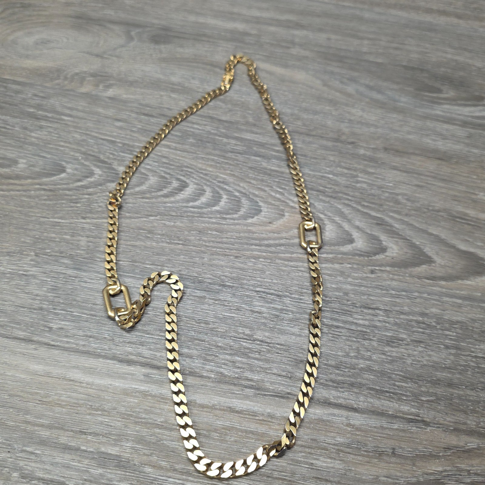 Monet Link Chain Necklace Gold Tone Chunky 32″ Signed Bold Statement Jewelry
