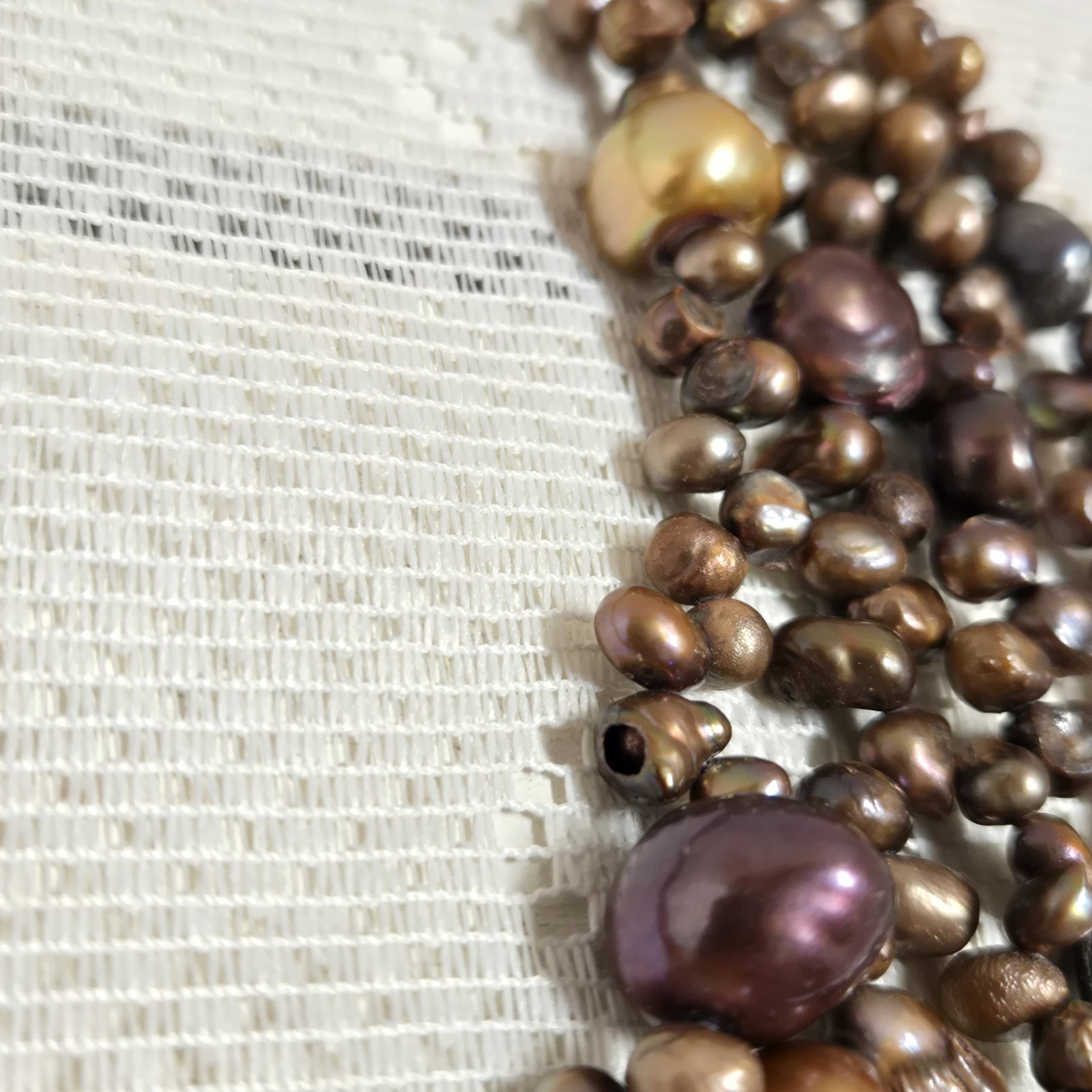 Multi Color Freshwater Pearl Extra Long Cluster Necklace